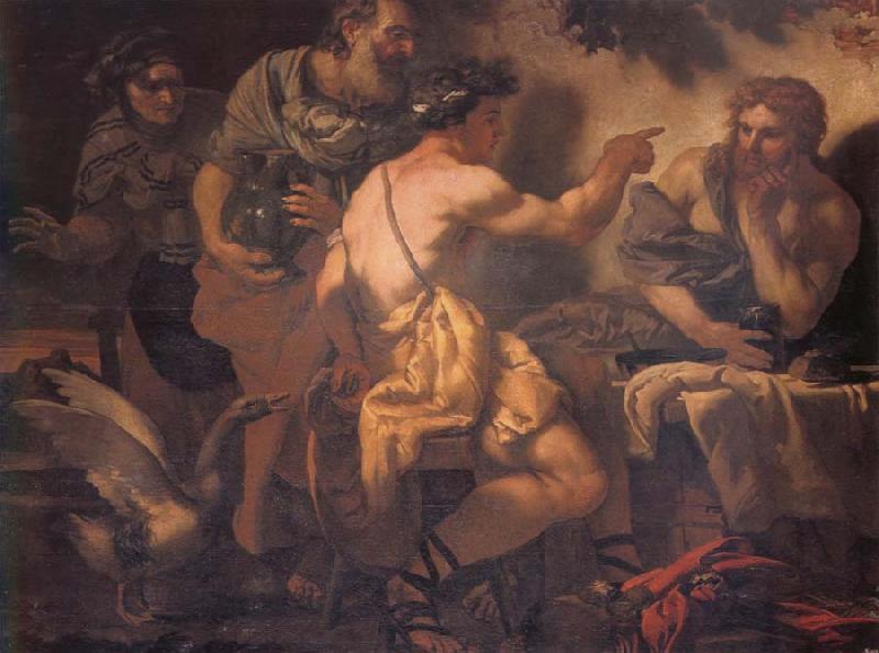 Johann Carl Loth Fupiter and Merury being entertained by philemon and Baucis